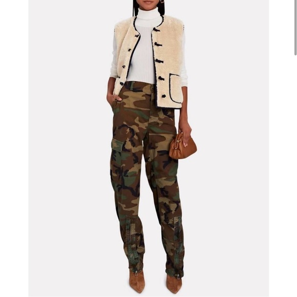 Re/Done Jackets & Blazers - NWT Re/Done Knit Front Sherpa Vest